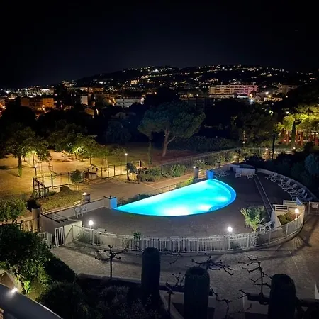 T2 Bord De & Piscine - Vue Parc Exflora Апартаменты Антиб